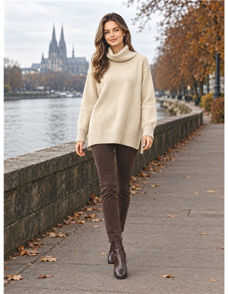 pull à col roulé oversize