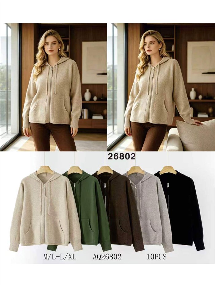 Cardigan con cappuccio