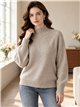 High neck cable detail sweater