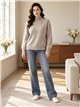 High neck cable detail sweater