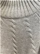 High neck cable detail sweater