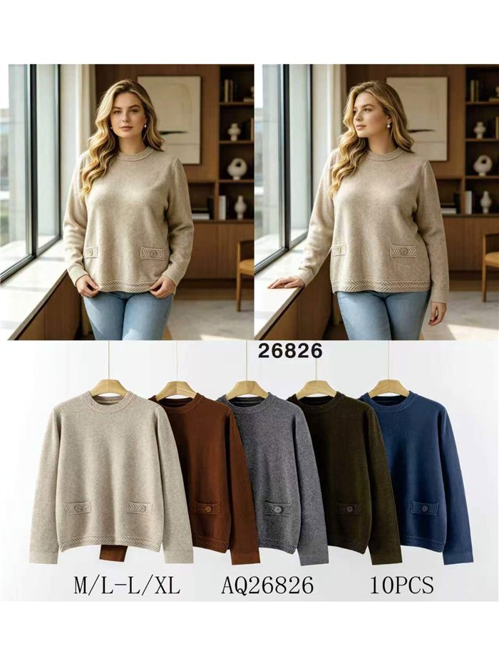 Textured knit sweater