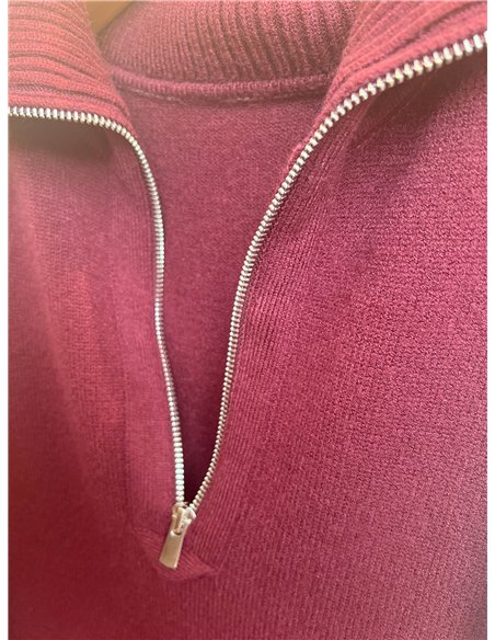 Colete de malha com gola polo