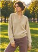 Oversized V-Ausschnitt-Pullover