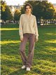 Oversized V-Ausschnitt-Pullover