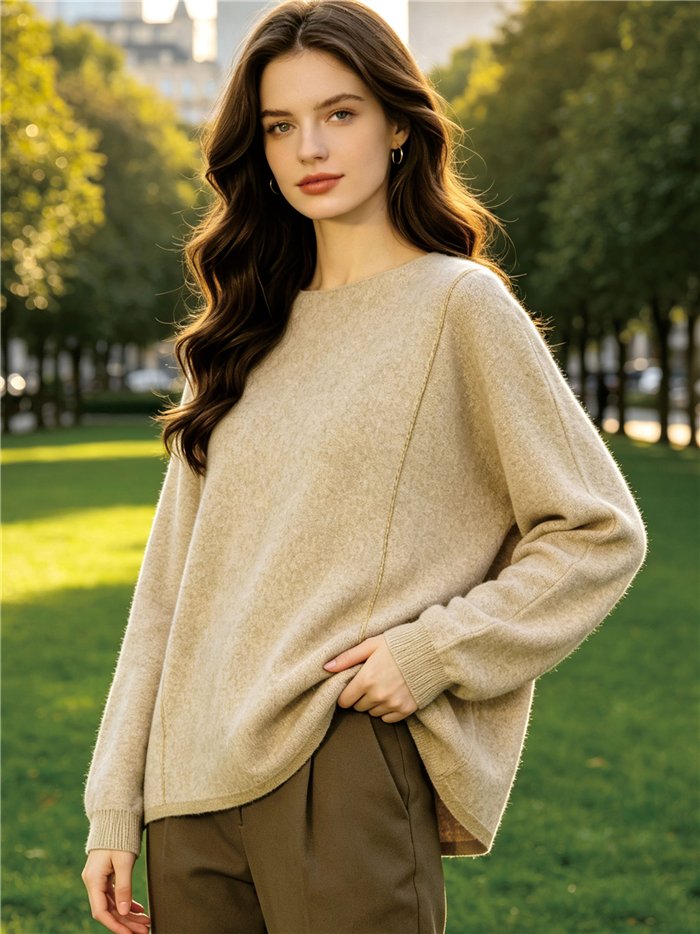 Relaxed button back sweater