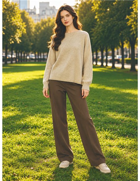 Relaxed button back sweater