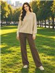 Relaxed button back sweater