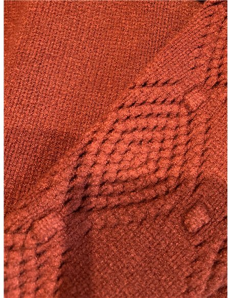 Pull à col montant avec manches en relief