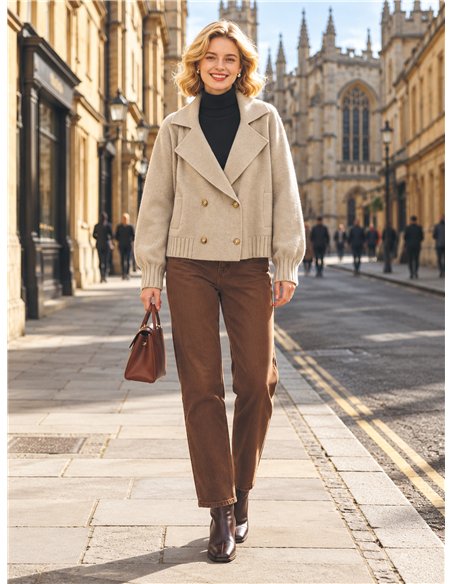 Giacca corta in maglia stile blazer