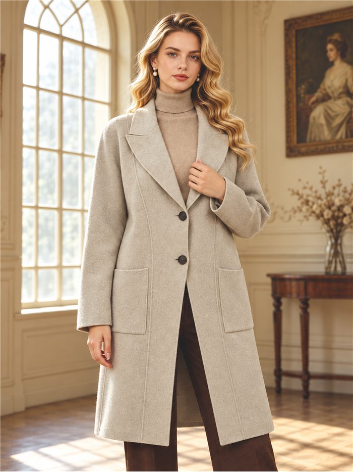Giacca lunga in maglia stile blazer