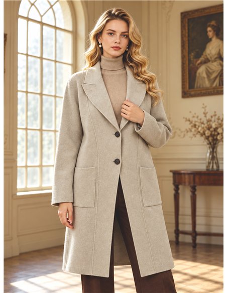 Giacca lunga in maglia stile blazer