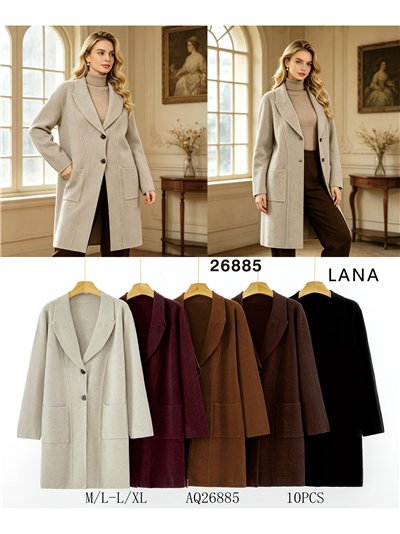 Jaqueta longa de tricô estilo blazer 2
