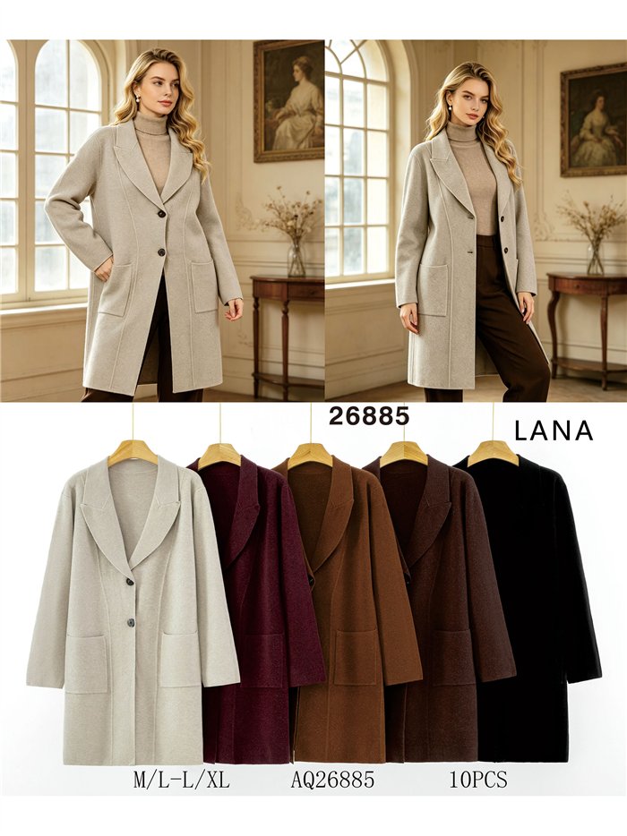 Giacca lunga in maglia stile blazer