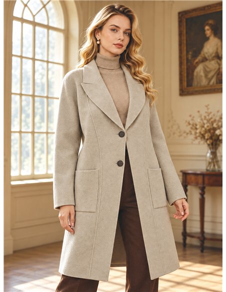 Giacca lunga in maglia stile blazer