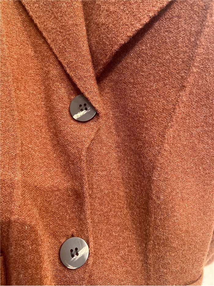 Giacca lunga in maglia stile blazer