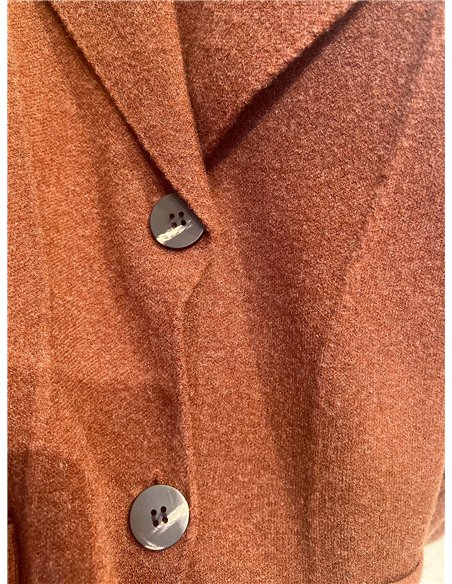 Giacca lunga in maglia stile blazer