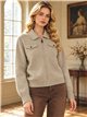 Cardigan con tasche a patta