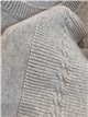 Cable hem round neck sweater