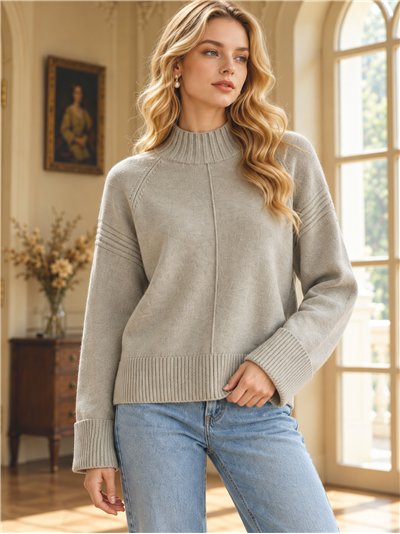 Jersey amplio cuello subido