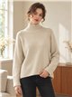 High neck knit sweater
