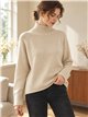 High neck knit sweater