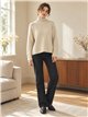 High neck knit sweater