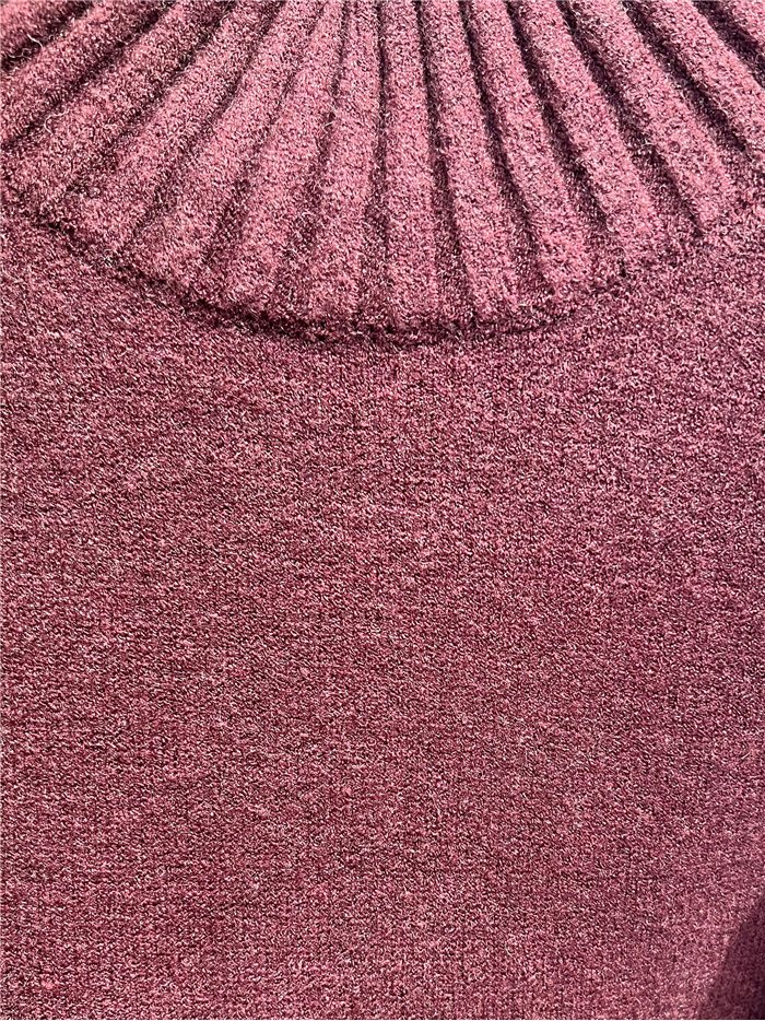 High neck knit sweater