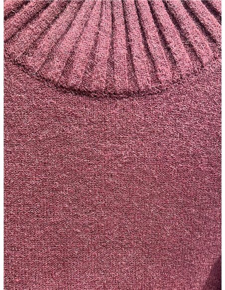 High neck knit sweater