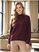 Strickpullover mit hohem Kragen aus Wolle