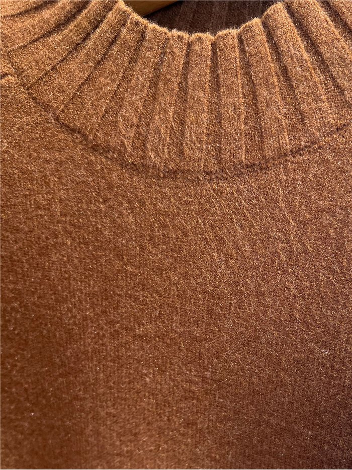 Strickpullover mit hohem Kragen aus Wolle