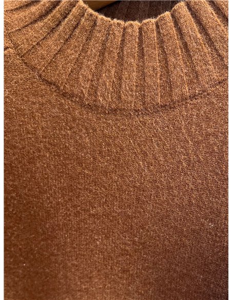 Strickpullover mit hohem Kragen aus Wolle