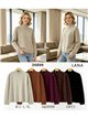 Wool blend high neck detail sweater