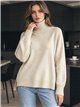 Jersey amplio cuello vuelto con lana