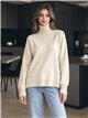 Jersey amplio cuello vuelto con lana