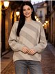 Diagonal gestreifter Pullover