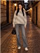 Diagonal gestreifter Pullover