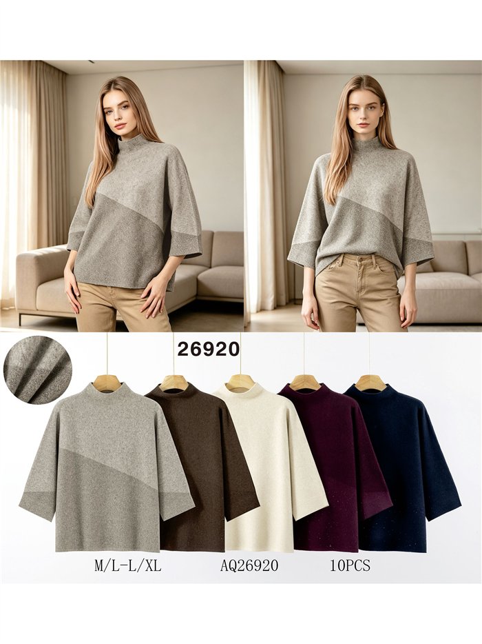 Maillot bicolore à manches trois-quarts