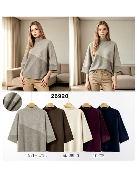 Maillot bicolore à manches trois-quarts