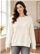 Oversize-Pullover mit Seitenschlitzen