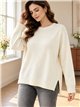 Oversize-Pullover mit Seitenschlitzen