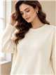 Oversize-Pullover mit Seitenschlitzen