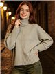 Jersey cuello alto con lana