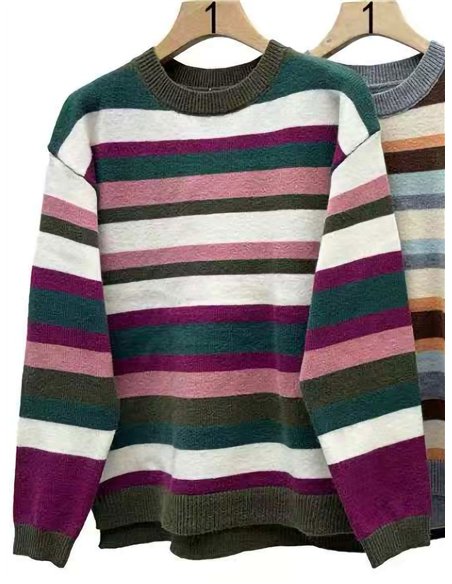Jersey rayas multicolor