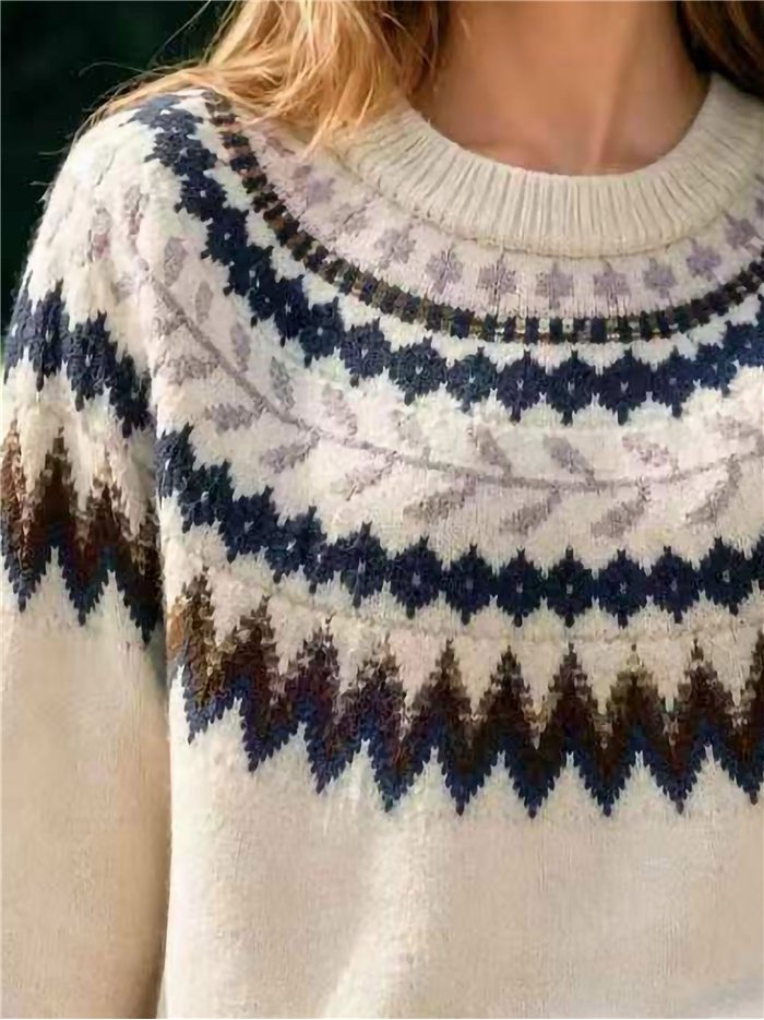 Jersey nórdico con cenefa