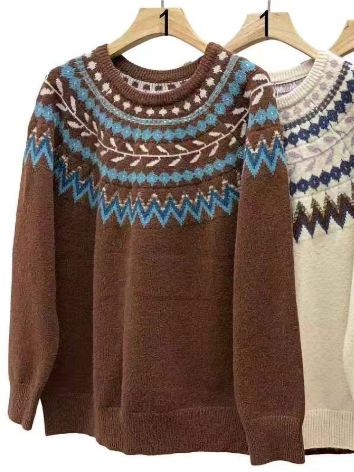 Jersey nórdico con cenefa