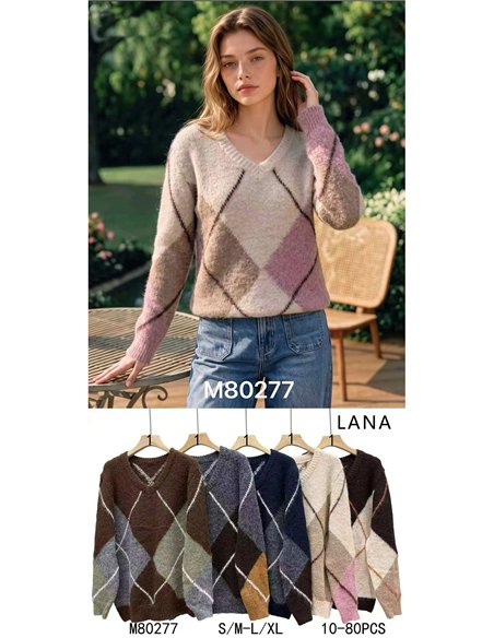 Jersey rombos cuello pico