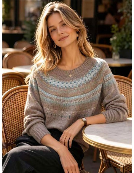 Jersey jacquard nórdico