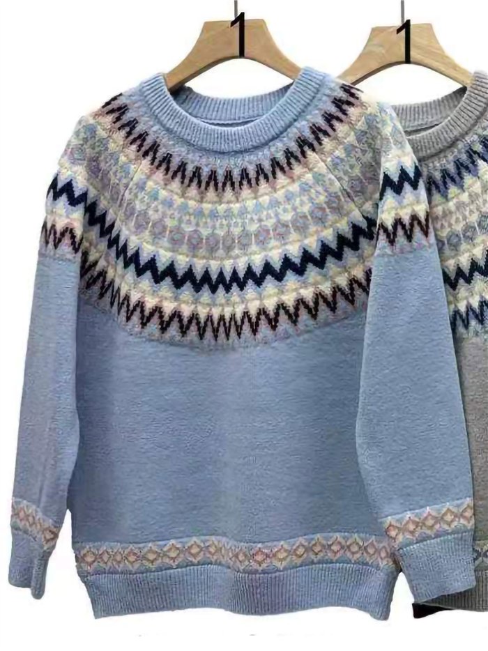 Jersey jacquard con cenefa