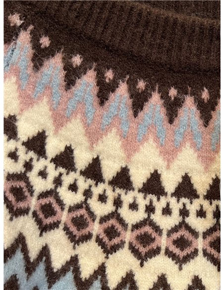 Jersey jacquard con cenefa